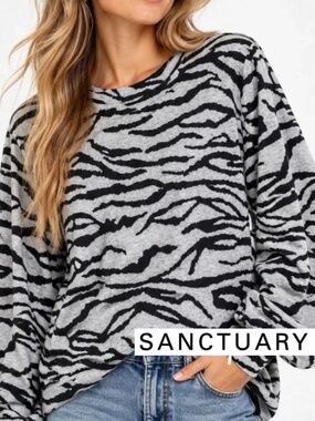 Sanctuary Zebra print top, S, CB2851